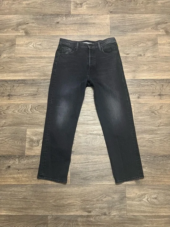 Mother Superior The Tomcat Straight Leg Jeans Lies, Lies, Lies Black Size 32 - Picture 7 of 13